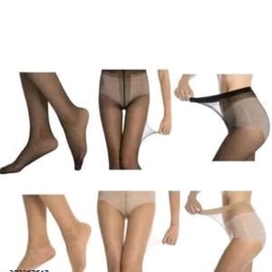 Combo Of Black And Skin Stocking/Panty Hose