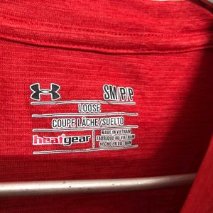 Under Armour Red Long Sleeve T Shirt