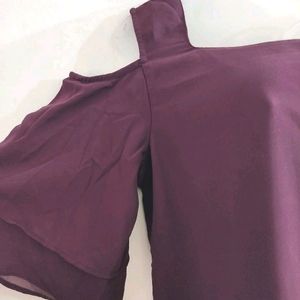 Purple 💜 Cold Shoulder Top