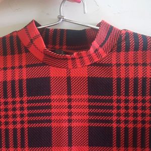 Red & Black Streachable Top