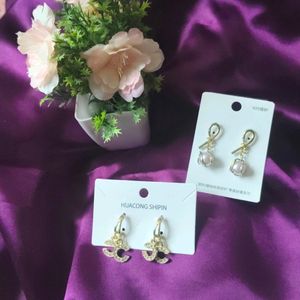 Combo Pack Of 2 Korean Earrings