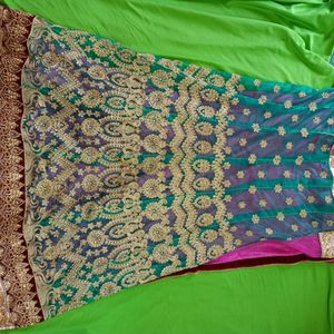 Wedding Zari Worker Lehenga Saree