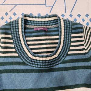 Sweater- Blue And White Stripes