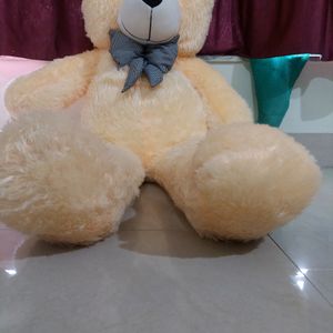 Soft Fur 3 Ft Teddy with Bow And A Heart Shaped