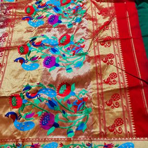 paithani saree green border