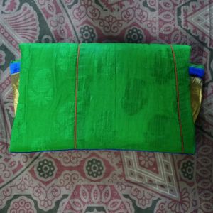 Green Ethnic Dhawani Skirt