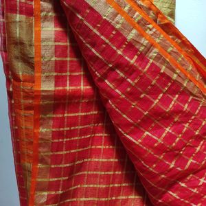 Red & Orange Saree