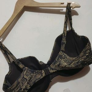 Leopard Print Brown Bra For Bust 38DD