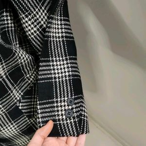 🆕 Women Checked Single Breasted Blazer