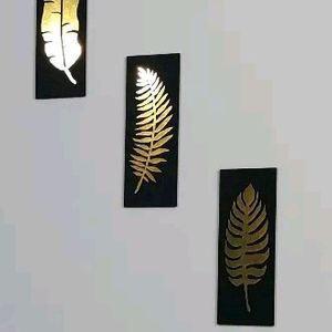 Wall Decor Hanging Golden , 3 Plates Set ,