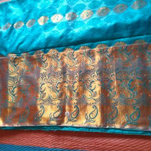 Banarsi Silk Copper Boder Saree