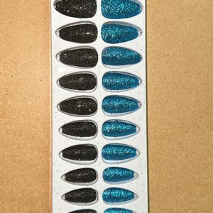 Shimmer Pressed Glitter Artificial Nails