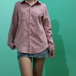Courdoy Dusty Rose Shirt For Women