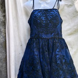 17.15.9 NAVY BLUE GORGEOUS MINI BRIDAL FROCK