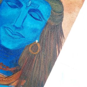 Lord Shiva Hand-painted Acrylic Canvas Painting