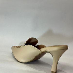 Beige Pointed Heels