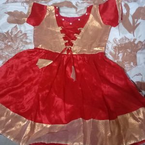 Red Silk Baby Girl Frock♥️🎈💁