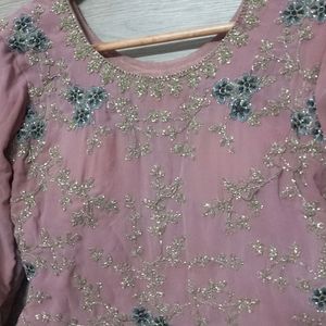 Lavender Heavy Work Gharara