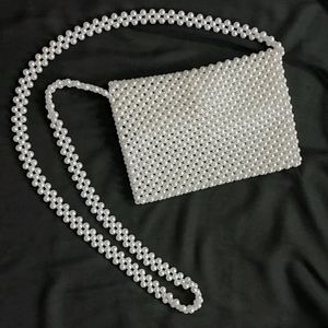 Handmade Pearl Beaded Sling Bag