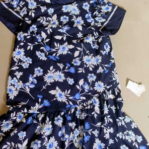 Navy Blue Vietnamese Dress