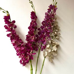 4 Artificial Orchid Flowers Combo