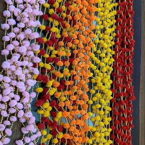 💥Diwali Offer💥Set of 10 Pompom Bell Wall Hanging