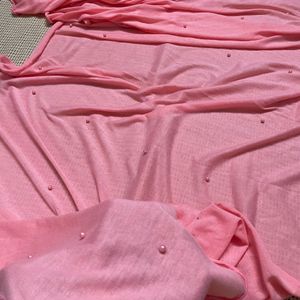 Baby Pink Stretchable Stole