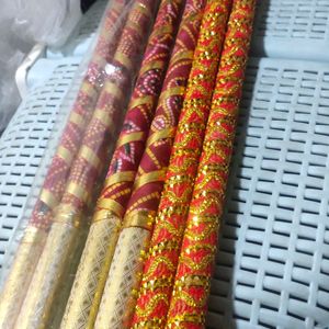 New Garba 3 Pair Sticks Dandiya Total 6