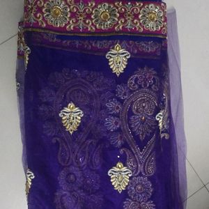 Designer Net Saree With Stone Work