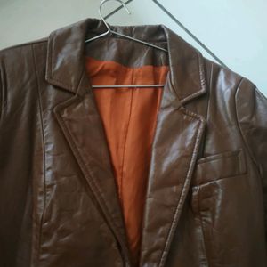 Blazer Style Lather Jacket