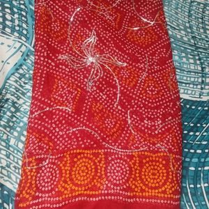 Chanderi Print Saree