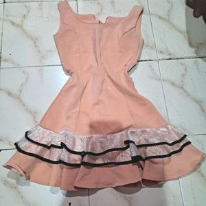 Peach Frill Dress