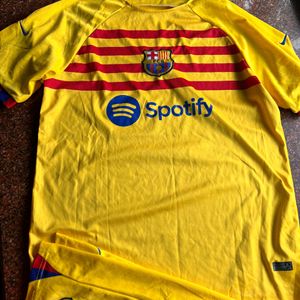 Bright Yellow FCB sports Jersey