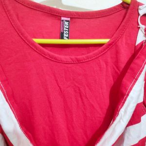 Red&White Striped Top For Girls♥️🤍