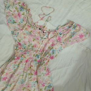 Floral Coquette Cottagecore Pinterest Mini Dress