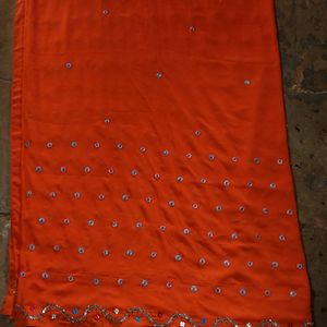 Orange Ethnic Saree