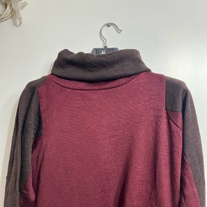 Warm High Neck Top With Pockets