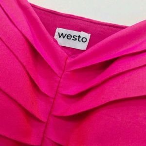 Westo Padded High Low Top With Side Zip