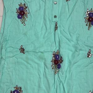 Kurti With Mirror Work