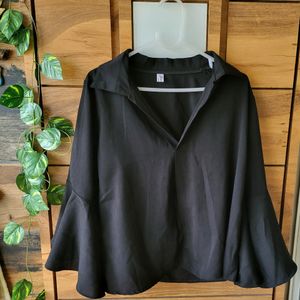 Black Top With Bell Sleeves