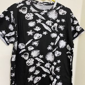 Printed Black Tshirt