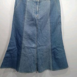 Denim Long Skirt