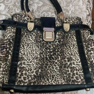 Unused Bag Leopard Print Medium Size