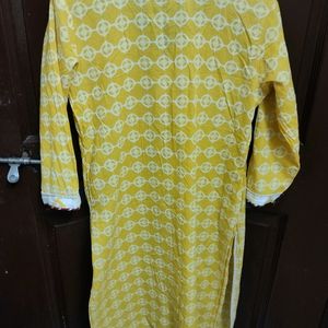 Yello White Kurta Set