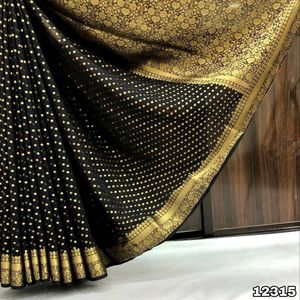 Khadi Georgette With Gold Zari