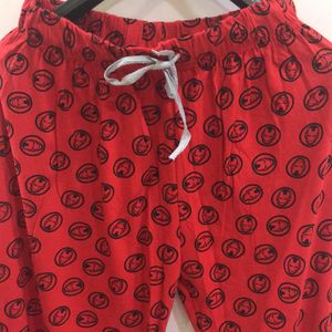 Iron Man Red Long Pyjama Pants For Women