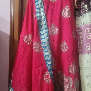 **Pure Cotton Kurti With Velvet Border Dupatta**