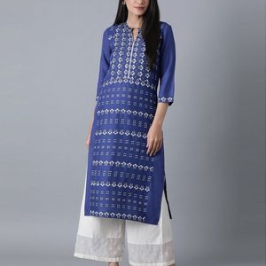 W Blue Kurta