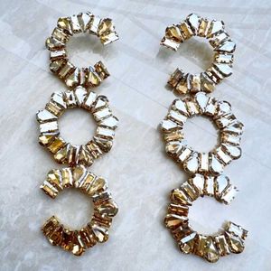 Lcd Golden Long Earrings