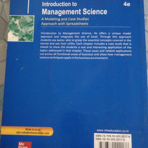 Introduction to Management Science